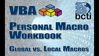 VBA - Personal Macro Workbook (in Excel)