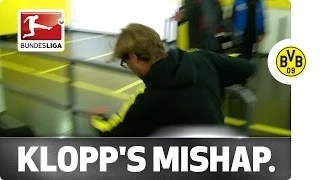 Whoops! Klopp's Mishap on the Stairs