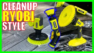 NEW Ryobi Power Scrubbers Review - EZ Cleaning [WORKS UNDERWATER]