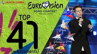 My Top 41 | Eurovision 2019 (w/comments)