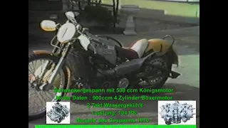 Rolf Schnorres Kolb Aktiviert 1987 sein Schwenkergespann Baujahr 1970 mit dem 500ccm Königsmotor.