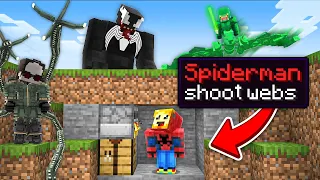 Minecraft Manhunt but I am Spiderman