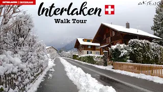 INTERLAKEN Switzerland - Walking Tour of Best tourist place in Switzerland 4K 60fps Video