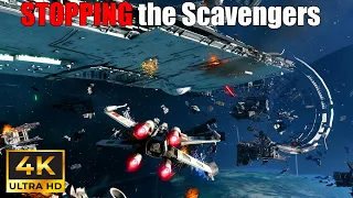 Battlefront 2 in 2024: Stopping the Scavengers - Starfighter Assault Gameplay [PC 4K] -No Commentary