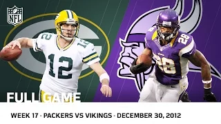 "Adrian Peterson Goes Over 2000" Packers vs. Vikings (Week 17, 2012) | NFL Full Game