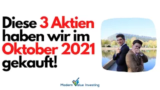 Diese 3 Aktien haben wir im Oktober gekauft!