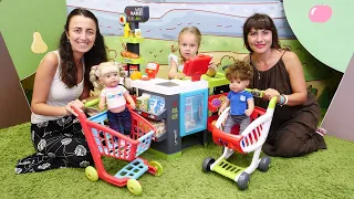 Kız oyunları. Baby Born Oyuncakları, Derin'in marketine geldiler. Market oyunu.