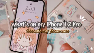 DECORATE MY IPHONE CASE WITH ME 2021!📲🌼what's on my iPhone 12 PRO *IOS 14*
