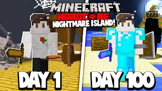 Spending 100 Days on Nightmare Island in Hardcore Minecraft, Here's What Happened!