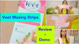 How to Use - Veet Waxing Strips Honest Review + Demo | देखिये कैसे इस्तेमाल करे Veet waxing strips