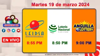 Lotería Nacional LEIDSA y Anguilla Lottery en Vivo 📺│Martes 19 de marzo 2024- 8:55 PM