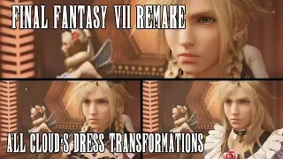 All Cloud's Dress TRANSformations in 4K and in sync - Final Fantasy 7 REMAKE