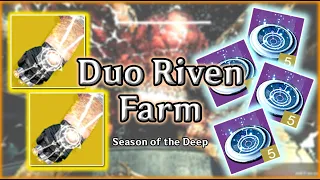 Destiny 2 | Duo Sunbracers Riven Farm!! (With cheese example) [Season of the Deep]