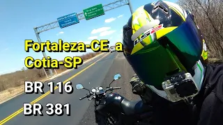 Viagem de moto para o nordeste, fazer 250, Fortaleza-CE