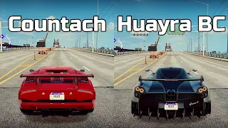 NFS Heat: Lamborghini Countach vs Pagani Huayra BC - Drag Race