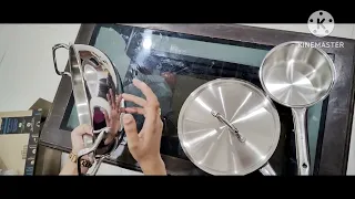 Bergner Triply Stainless Steel Kadai set unboxing and review 2023