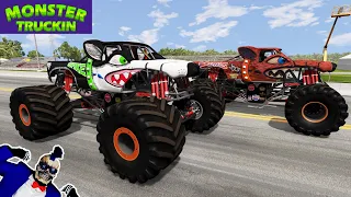 Monster Jam INSANE Racing, Freestyle and High Speed Jumps #18 | BeamNG Drive