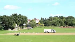 End of season works on cricket square . Time Lapse