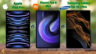 ipad Pro VS Xiaomi Pad 6 Max VS Samsung Galaxy Tab S8 Ultra