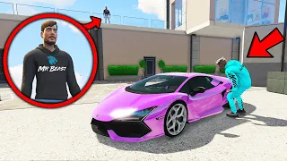 STEALING MrBEAST'S LAMBORGHINI in GTA 5 with CHOP & BOB