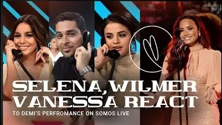 Selena, Wilmer & Vanessa Hudgen reacts to Demi's 'Hallelujah' performance at SOMOS Live! concert