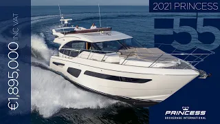 2021 Princess F55 'Bo' | Luxury Flybridge Motor Yacht | FOR SALE in Rostock, Germany