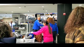 Busy Security Checkpoint at John F. Kennedy International Airport (JFK)