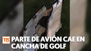 Pudahuel: parte de un avión cae en pleno vuelo