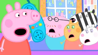 Pedro's Cough and The Library 🤧📚 Peppa Pig Full Episodes | Peppa Official Family Kids Cartoon