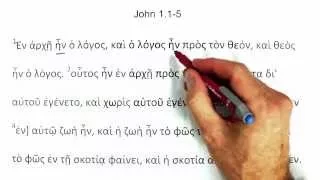 John 1 Greek Exegesis with Rev. Dr Brian Rosner