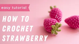 How to crochet amigurumi strawberry keychain