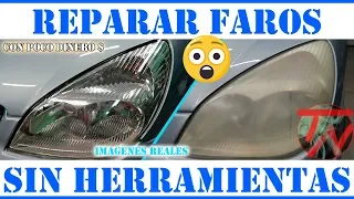 Como PULIR los FAROS del COCHE a mano RAPIDO y BARATO para ITV 💡🚀