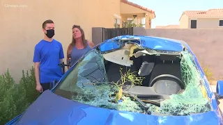 'Mind blowing that he's still standing here': Teen narrowly avoids death during storms