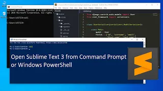 Open Sublime Text 3 from Command Prompt or PowerShell in Windows 10 | set path variable Sublime Text