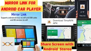 Mirror Link for Android Car player. Mobile phone ko Android head Unit ka sath mirror Link kaise kare