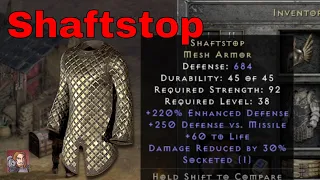 D2R Unique Items - Shaftstop (Mesh Armor)