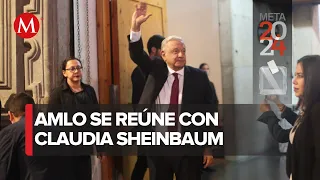 López Obrador llega a reunión de Morena para entregar el Bastón de Mando a Claudia Sheinbaum