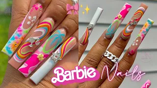 BARBIE NAILS MALIBU VIBES 🎀🌴✨ FULL ACRYLIC NAIL TUTORIAL | BARBIE SERIES PT 1 💖