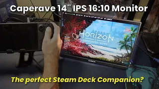 Caperave 14" 16:10 IPS Freesync Monitor With Speakers Review (feat. Steam Deck)