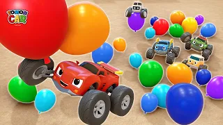 Play a big balloon with tomoncar! 30min Learn Color nursery rhyme Kids Songs Tomoncar World