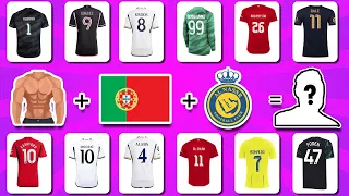 Guess the football player by Song + Jersey Number + Emoji and flag l 99% Impossible l Ronaldo