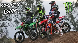 RIDING WITH PROFESSIONAL SUPERCROSS RIDERS AT MY HOUSE!