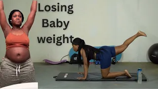 Workout with me | At home exercises for losing my post pregnancy weight | no equipment  needed