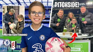 MEETING ENZO FERNANDEZ AND MUDRYK!! *PITCH SIDE AT CHELSEA V FULHAM with Gary Neville*