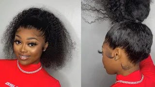 360 WIG INSTALL 😱 | How To Glue The Back Of Your Lace 🔥 | WowAfrican Hair