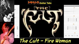 Fire Woman - The Cult - Guitar + Bass TABS Lesson