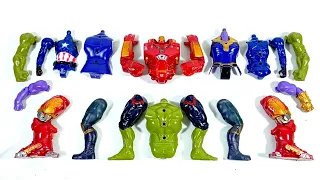 assemble hulk smash vs thanos vs captain america vs hulk smash avengers toys..