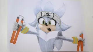 Drawing Silver the Hedgehog (Sonic Movie 2020 Style)
