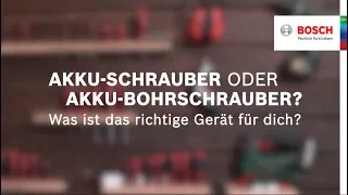 Akku-Schrauber oder Akku-Bohrschrauber: Was ist das richtige Gerät für mich?