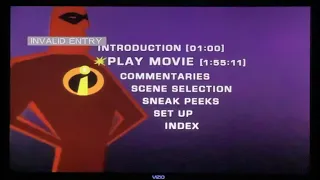 The Incredibles Collector’s Edition 2005 DVD THX Original Pitch DVD Menu🔺DVD🔺📀📺TV VIZIO📺